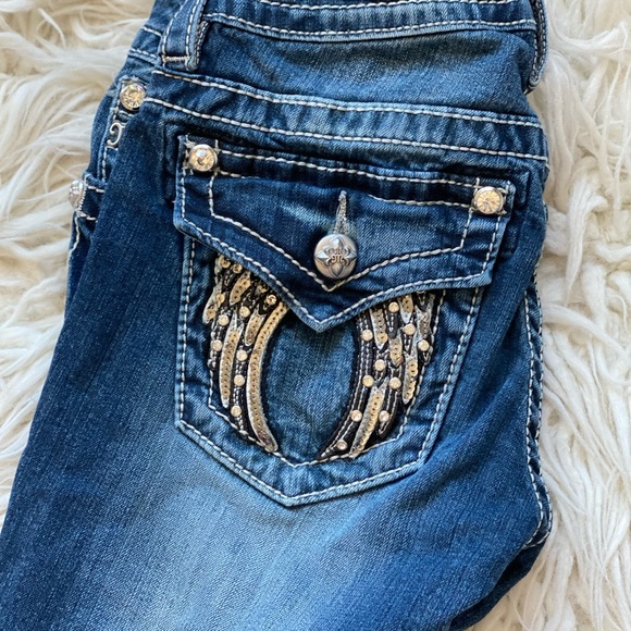 Miss Me Skinny Jeans Angel Wings - Picture 4 of 8
